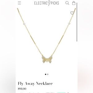 Electric Picks ⚡️ butterfly Fly Away necklace